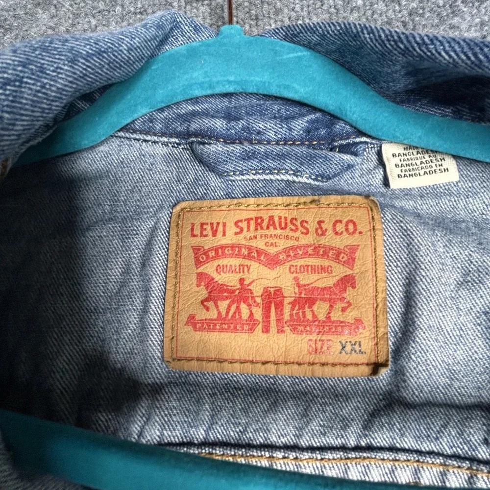 Levis Denim‎ Trucker Jacket Opus Crew Adult Size 2xl
